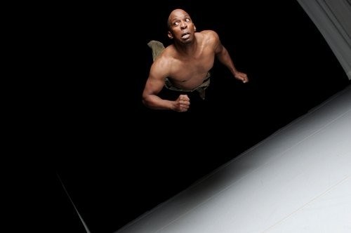 Boris Willis crouched and grounded, fists clenched
