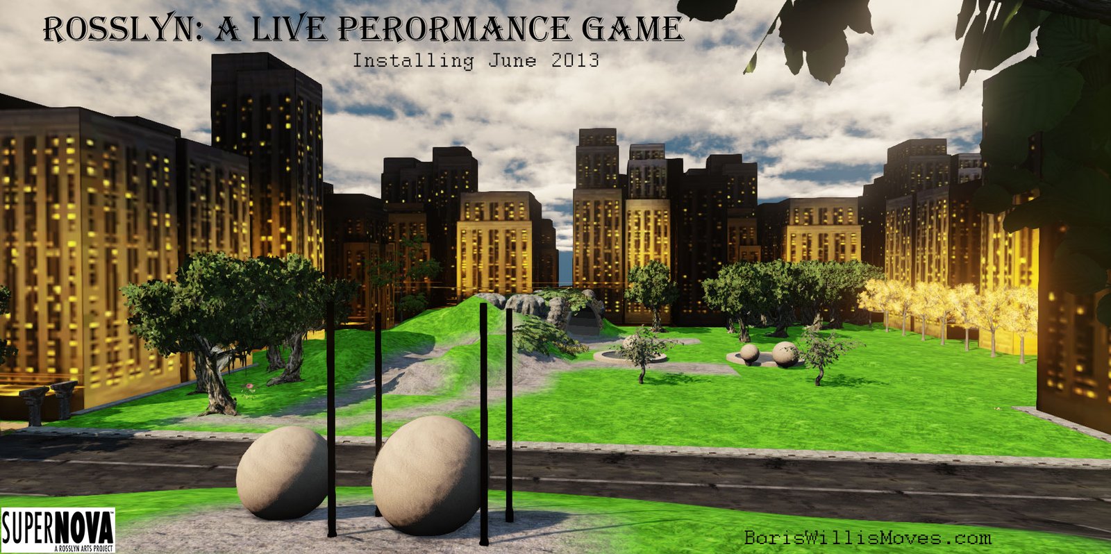 Rosslyn rendered in a game engine
